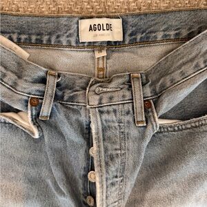 Agolde Faded Blue Denim Jeans